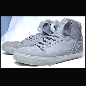 Supra Gray Mid Top Sneakers